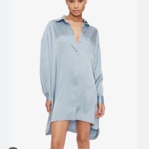 Anine Bing Aubrey Dress- blue silk size small ( barely is the color name ) NEW